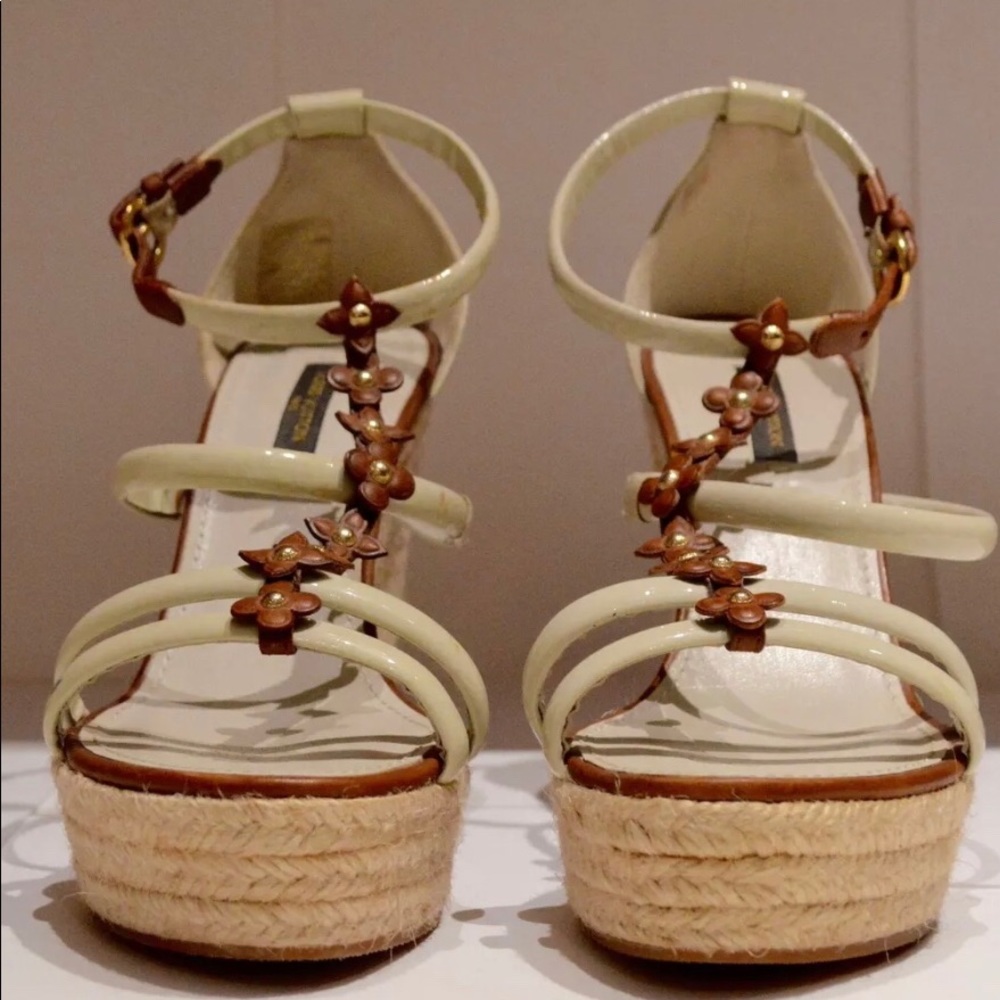 Louis Vuitton Monogram Flower Wedge Sole Sandal